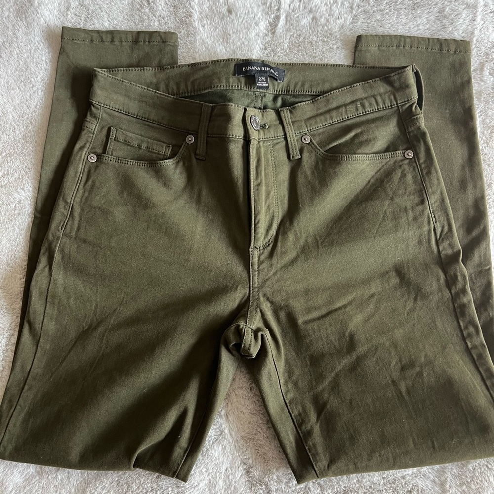 Banana Republic Green Slim Jeans Medium Weight